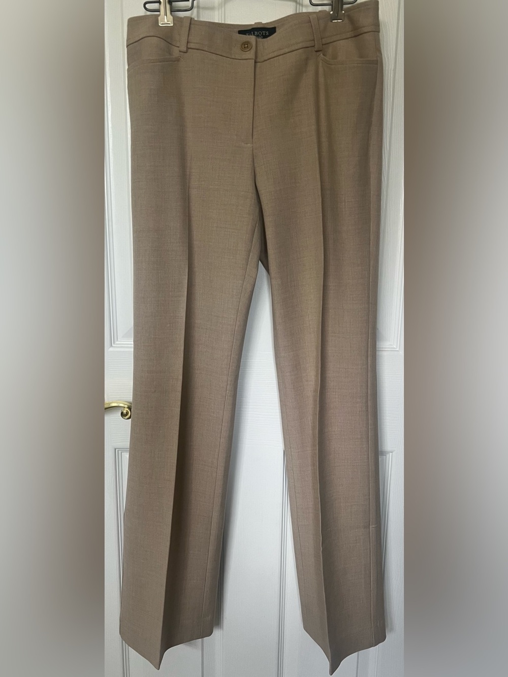 NWOT Talbots Signature Tan Career Classy Dress Pants Women’s Sz 4 Straight Leg